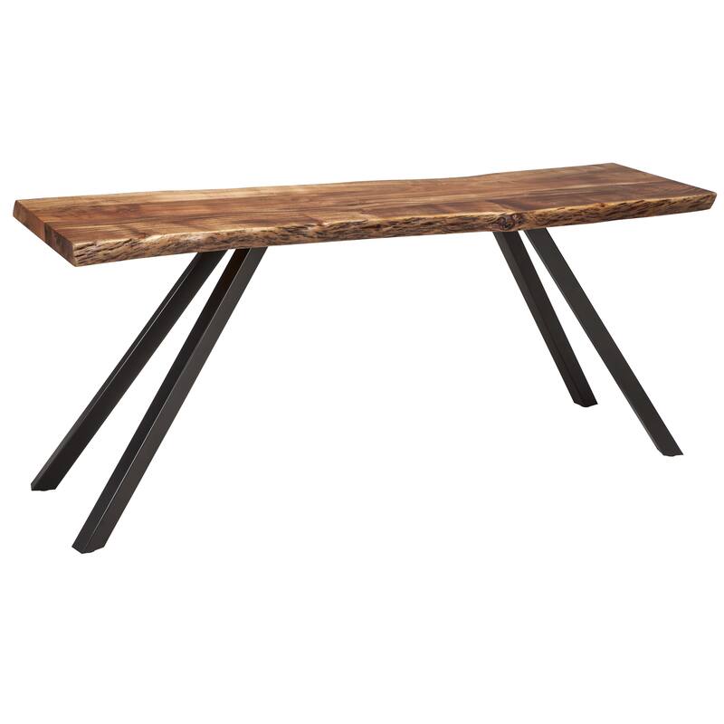 Reese Live Edge Rectangular Console Table in Natural Acacia