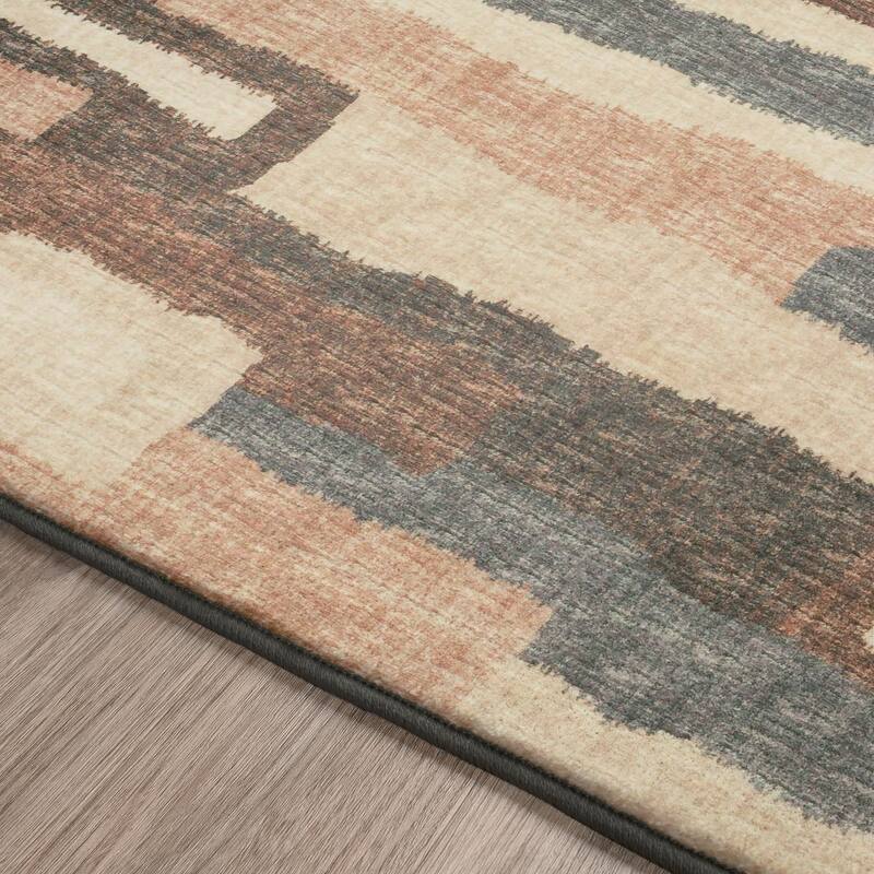 Indoor/ Outdoor Addison Bravado Abstract Striped Washable Area Rug
