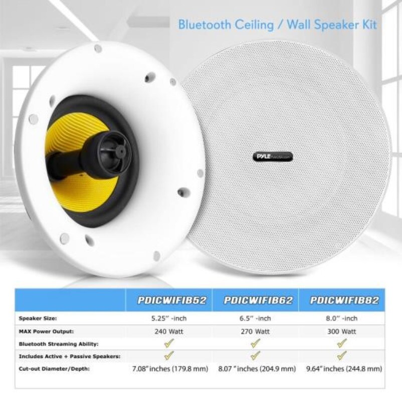 Shop Home In Wall In Ceiling Speakers With Built In Bluetooth