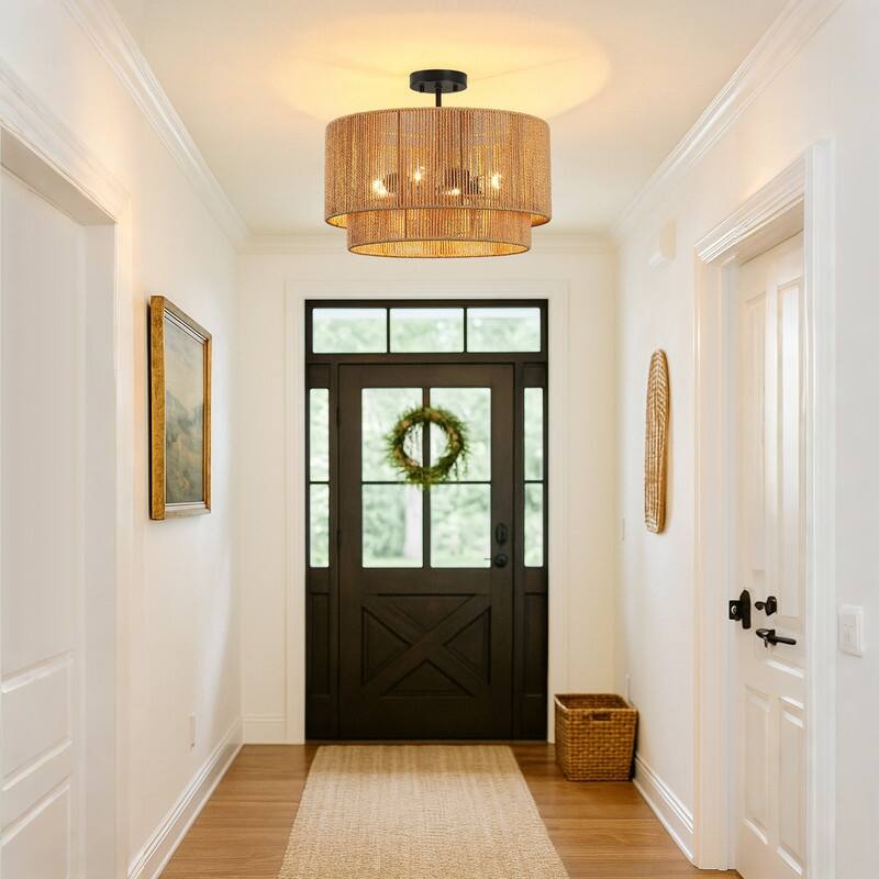 Dorn Tiered Drum Semi-Flush Mount