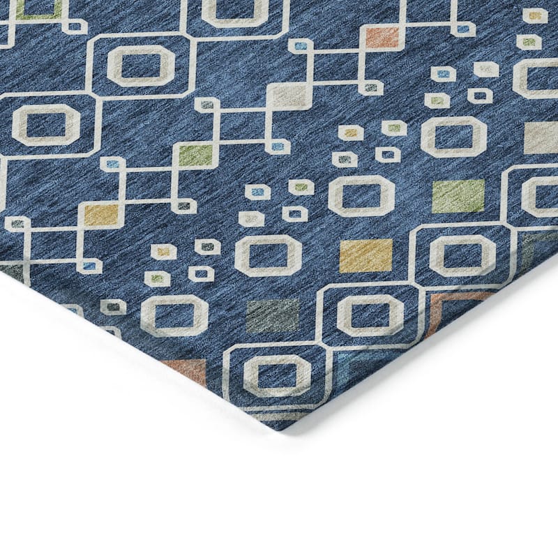 HomeRoots Geometric Modern Rectangle Outdoor Rug