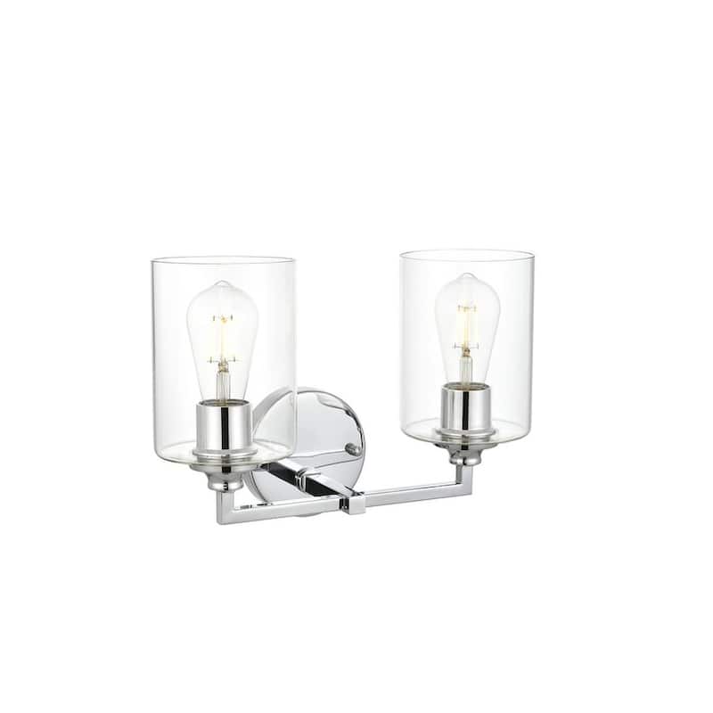 Roman 1 Light Black and Clear Bath Sconce