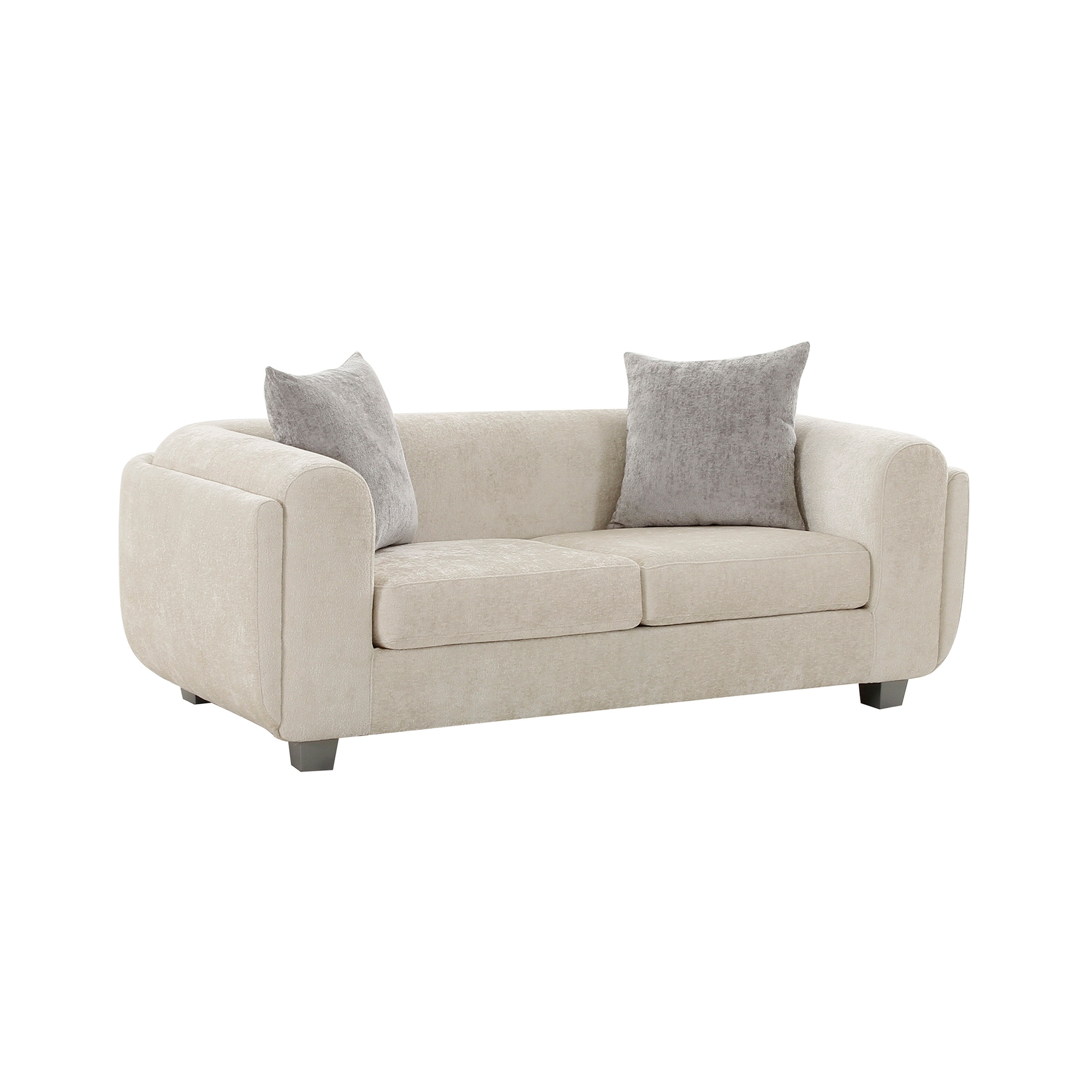 Pasargad Home Bergamo Ivory Sofa with 2 Pillows Included
