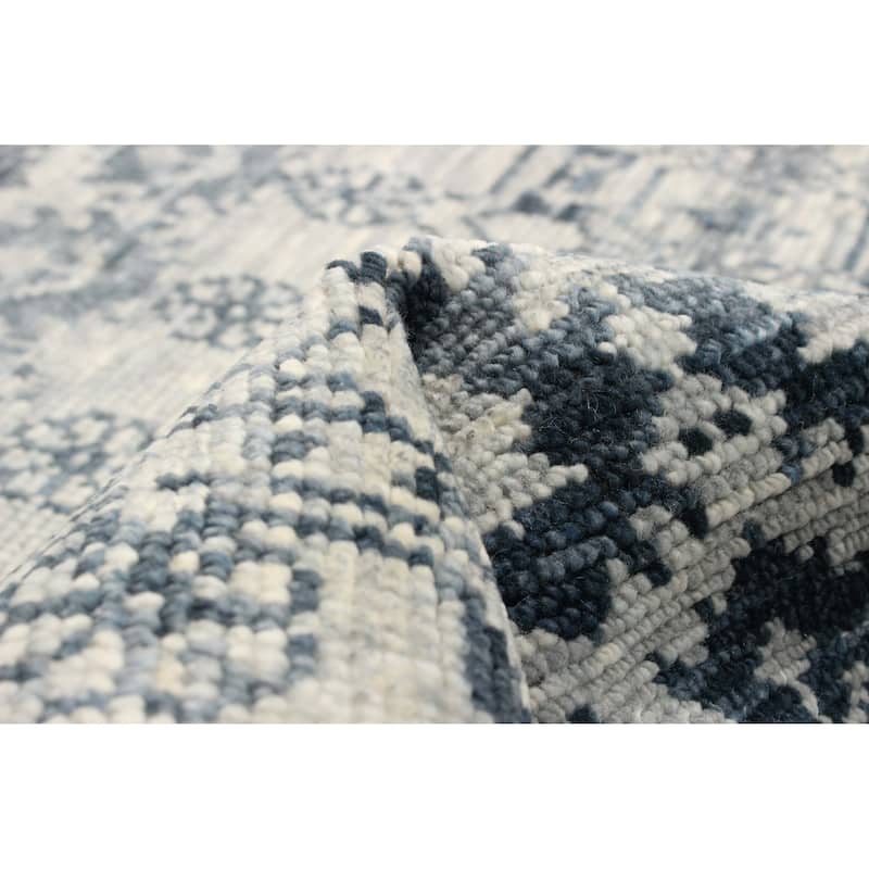 ECARPETGALLERY Hand-knotted Mystique Turquoise Wool Rug - 3'7 x 5'7