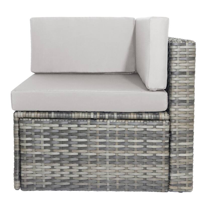 7 Pieces Outdoor Patio Sectional Sofa Couch