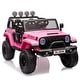 preview thumbnail 15 of 25, 24V 7AH Kids Ride on Truck Car 2 Seater Electric Vehicles Pink