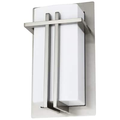 Sunlite Decorative Dimmable Modern Rectangular Indoor E26 Base Stainless Steel Wall Light Sconce Fixture