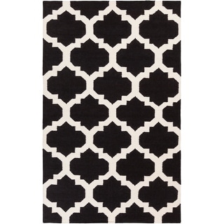 Hand-Woven Esme Moroccan Trellis Reversible Flatweave Wool Rug - 4' x 6'