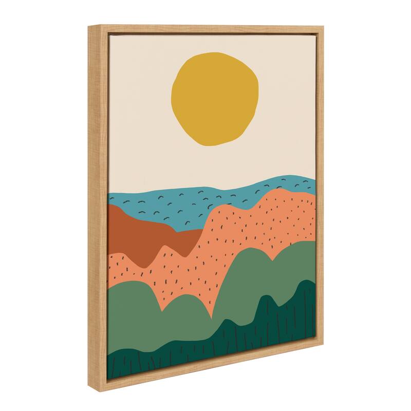 Kate and Laurel Sylvie Dancing Hills Framed Canvas by Kelly Knaga