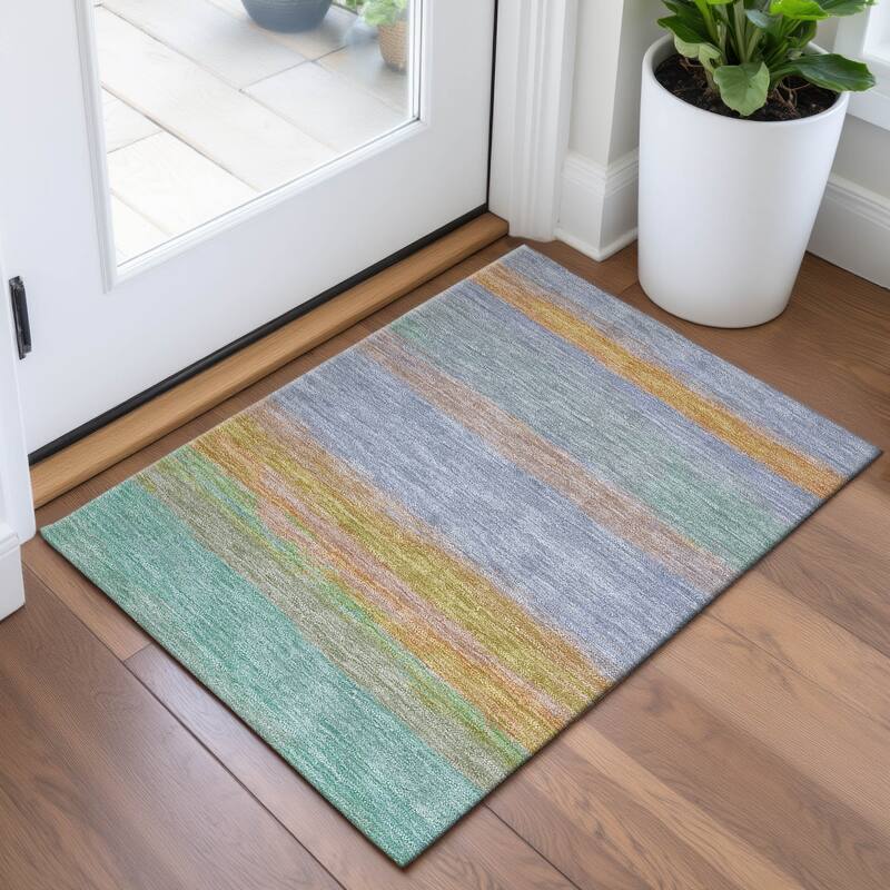 Premium Washable Super Soft Ombre Solid Mayfield Rug - Lavender - 1'8" x 2'6"