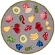 preview thumbnail 50 of 54, SAFAVIEH Handmade Chelsea Britny French Country Fruit Wool Rug 5'6" Round - Stone - Round