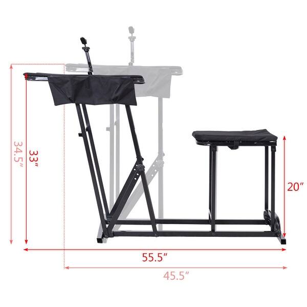 Shop Folding Shooting Bench With Adjustable Height Adjustable Table On Sale Overstock 28433604