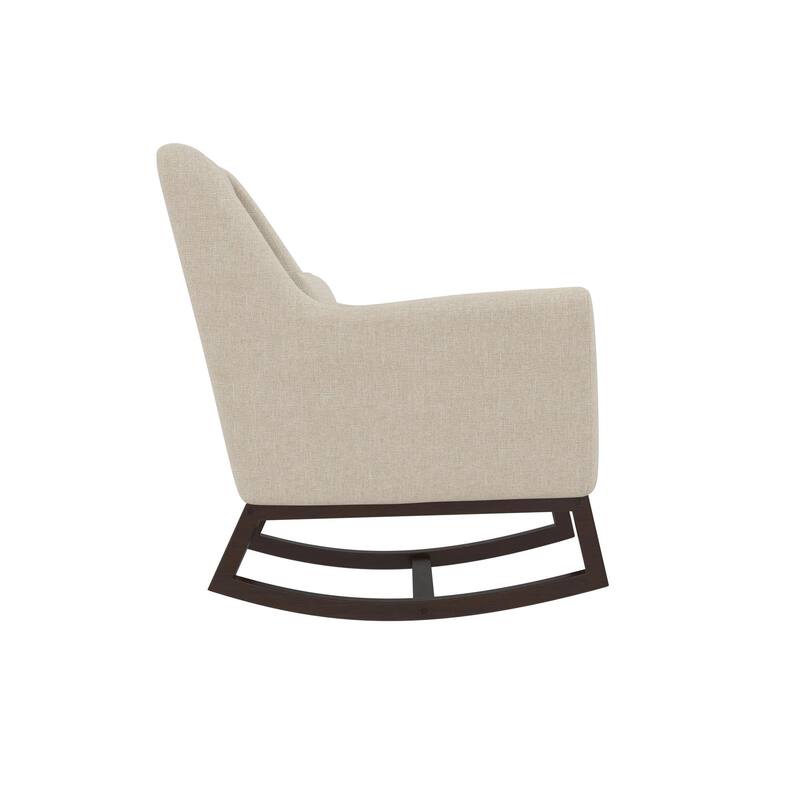 Little Seeds Sophie Mid-Century Rocker with Lumbar Pillow