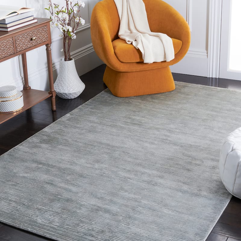 SAFAVIEH Handmade Mirage Pavlina Modern Abstract Viscose Rug - 5' x 8' - Blue