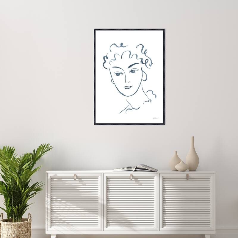 Whimsy Portrait No. 2 by Yvette St. Amant Framed Canvas Wall Art Print