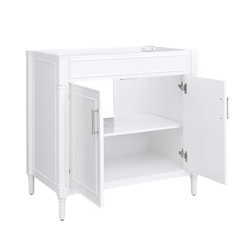 Avanity Bristol 37 in. Bath Vanity in White finish and Cala White Engineered Top