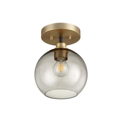 Quorum International 372-1-80 Clarion 8" Wide Semi-flush Globe Ceiling