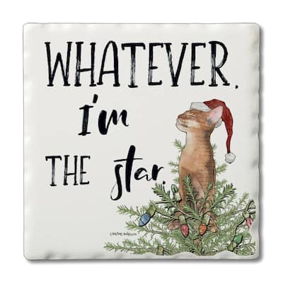 Counterart Absorbent Stone Coasters - Whatever - Set of 4 - 4x4x272