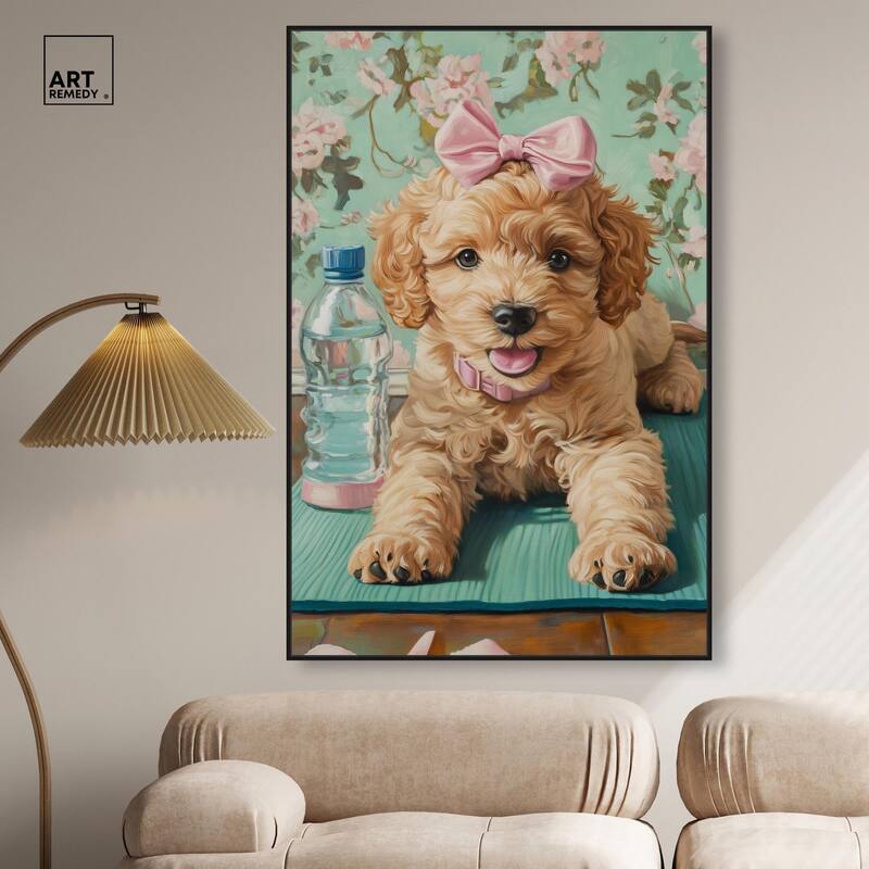 Goldendoodle Dainty Yoga Canvas by Art Remedy