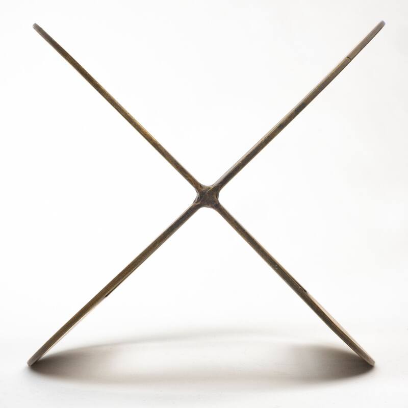 HomeRoots 6" Gold Metal Geometric Orb Tabletop Sculpture