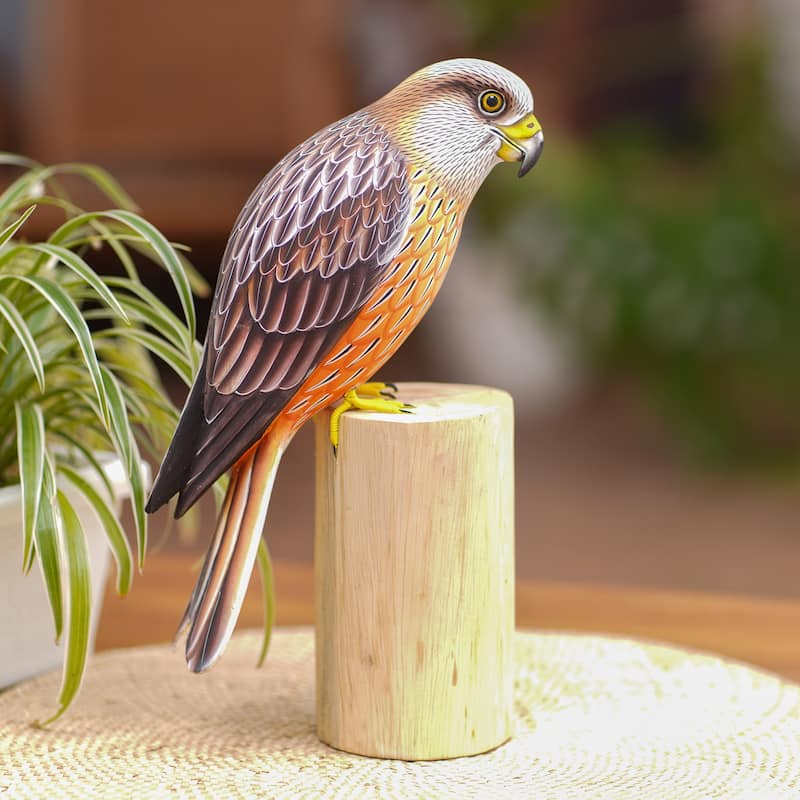 Novica Handmade Eagle Sunrise Wood Sculpture