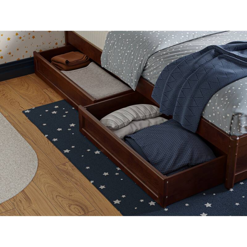 Wesley Platform Bed with Panel Footboard and Storage Drawers