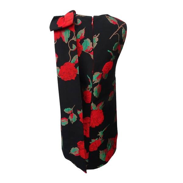Tahari ASL Women's Floral Jacquard Flyaway Shift Dress (2, Black/Crimson/Green) - Bed Bath & Beyond - 41167956 Tahari ASL Women's Floral Jacquard Flyaway Shift Dress (2, Black/Crimson/Green) - Bed Bath & Beyond - 41167956
