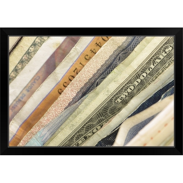 "International currency" Black Framed Print
