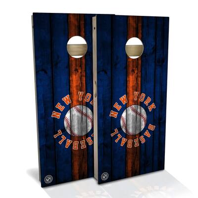 New York Baseball Outdoor Cornhole Board Set