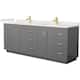 Option Dark Gray / White Quartz Top / Brushed Gold