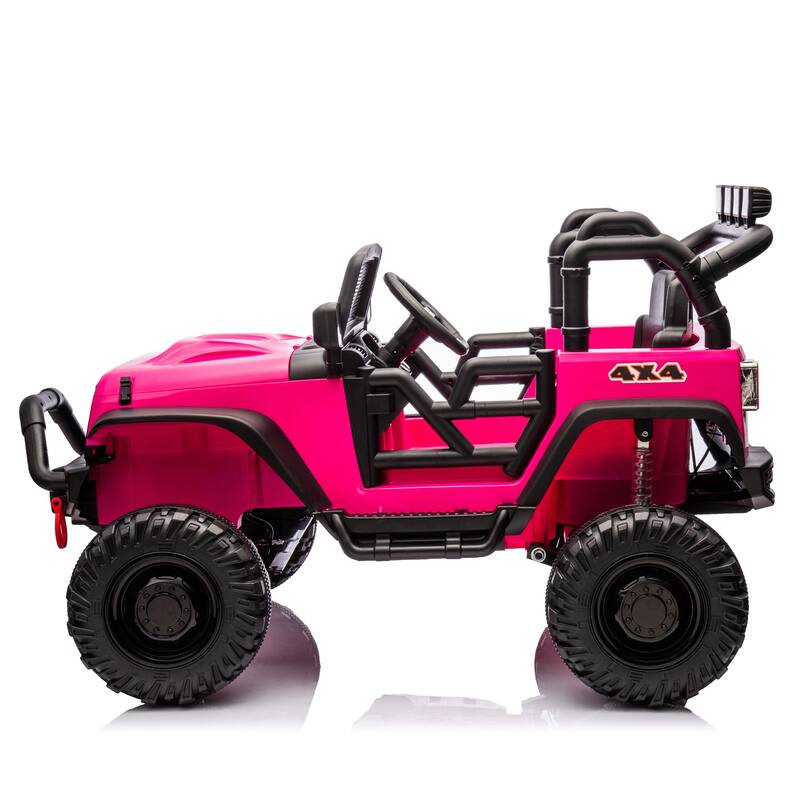 Kids Electric Ride-On Car 24V 400W with Parents Control, 3 Speed Settings, Bluetooth, USB, Music, LED Searchlights
