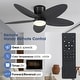 preview thumbnail 8 of 26, 42 Inches Flush Mount Ceiling Fan with Light and Palm Leaf ,3CCT Dimmable LED Integrated,for Indoor and Outdoor - 42 Inches