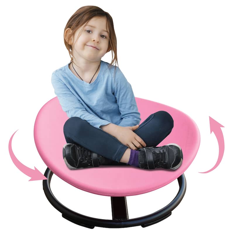 KIds Sensory Swivel Chair For Children With Autism, Sensory Toys For Children With ADHD, Training Body Coordination, Pink - Pink