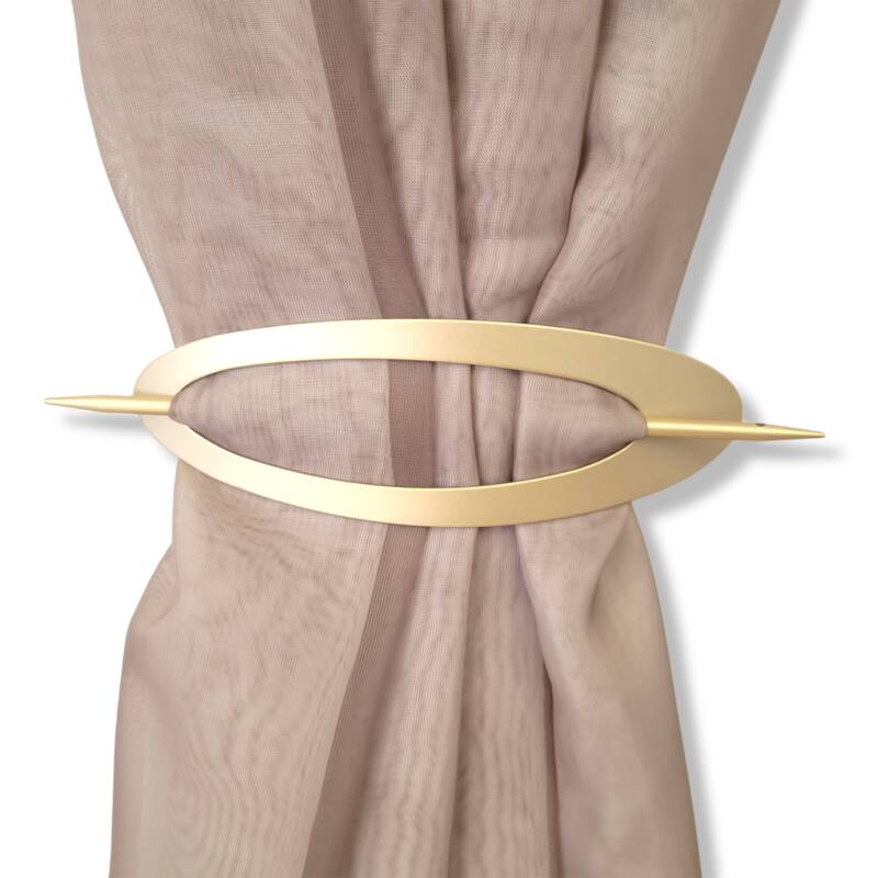 Elegant Metal Curtain Tiebacks, Oval Design for Easy Install