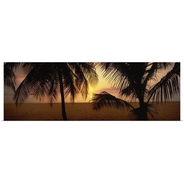 "Sunset on 7-Mile Beach, Negril, Jamaica" Poster Print