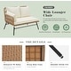 preview thumbnail 44 of 52, EROMMY 3-Piece Patio Conversation Set with Glass Table & 2 Armchairs, Seat Cushions