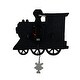 preview thumbnail 3 of 1, Whimsical Brightly Colored Choo Choo Train Pendulum Clock - 12.5 X 11.5 X 1.5 inches
