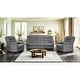 preview thumbnail 15 of 50, Modern 3-Piece Manual Reclining Living Room Sofa Set with Dropdown Table and Console Recliner+Recliner+Sofa - Grey