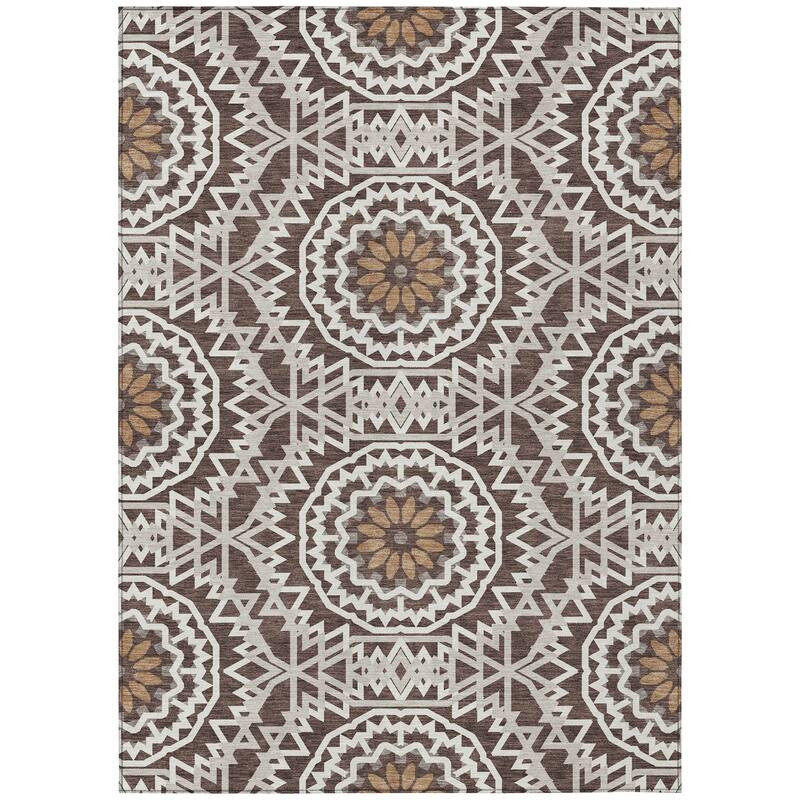 Machine Washable Indoor/ Outdoor Chantille Moroccan Boho Rug