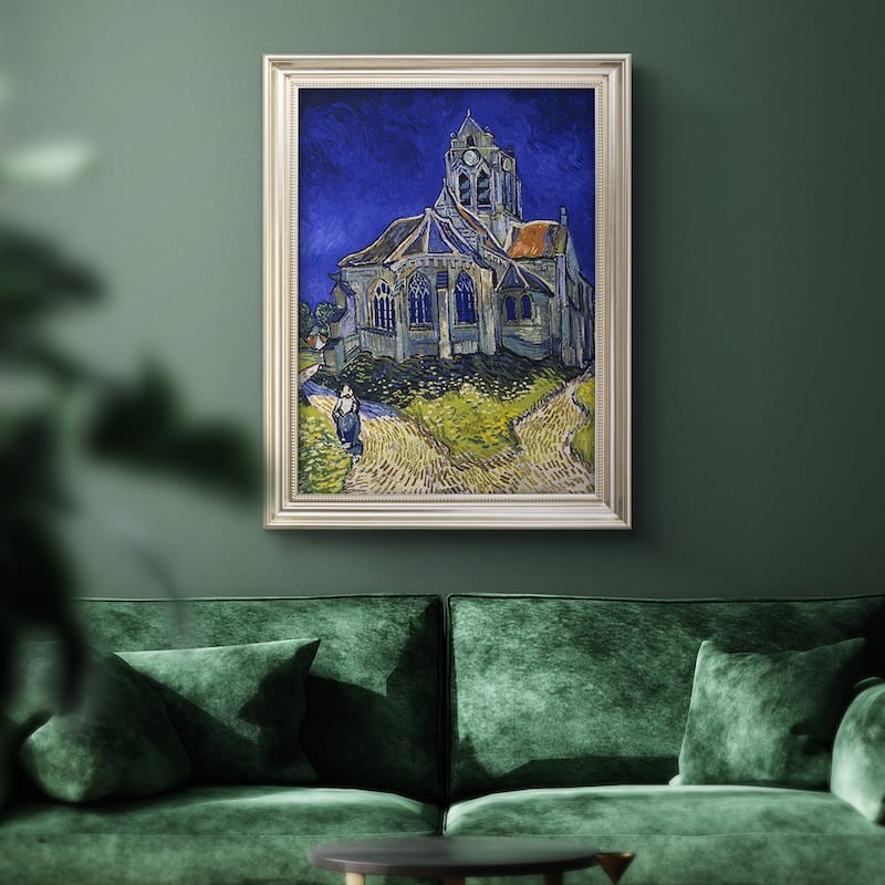 the church at auvers  Premium Framed Canvas- Ready to Hang