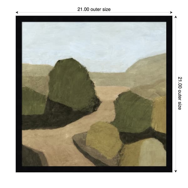 dimension image slide 4 of 18, Paysage 1 by Dan Hobday Wood Framed Wall Art Print