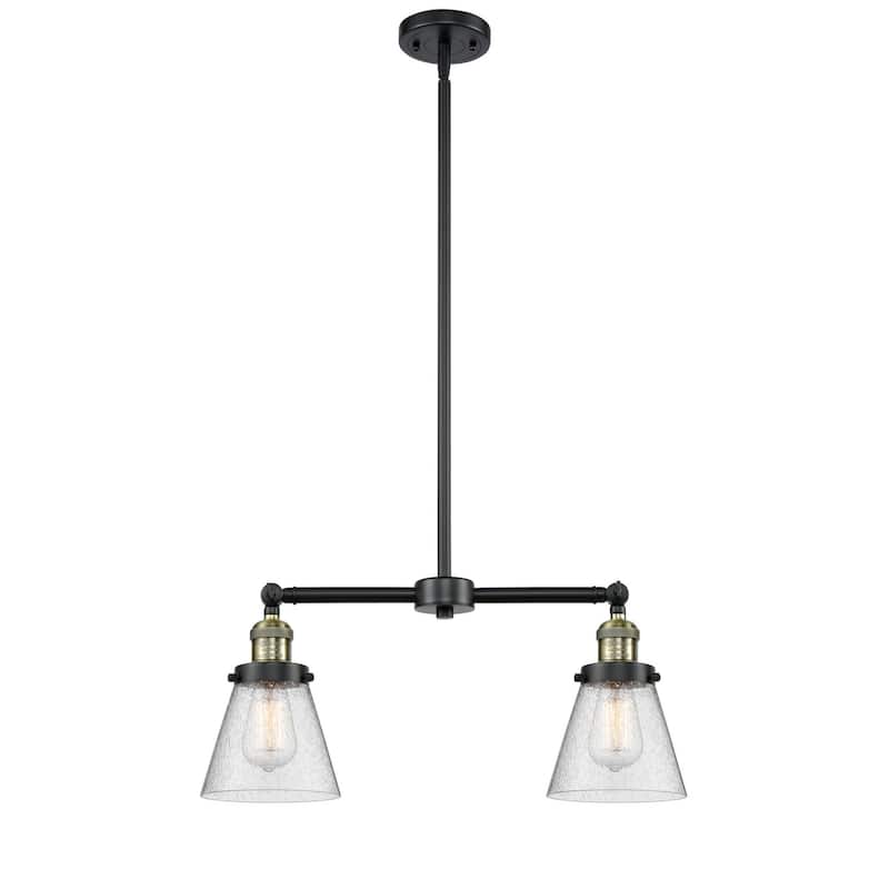 Innovations Lighting Small Cone 2 Light 21" Wide Linear Chandelier