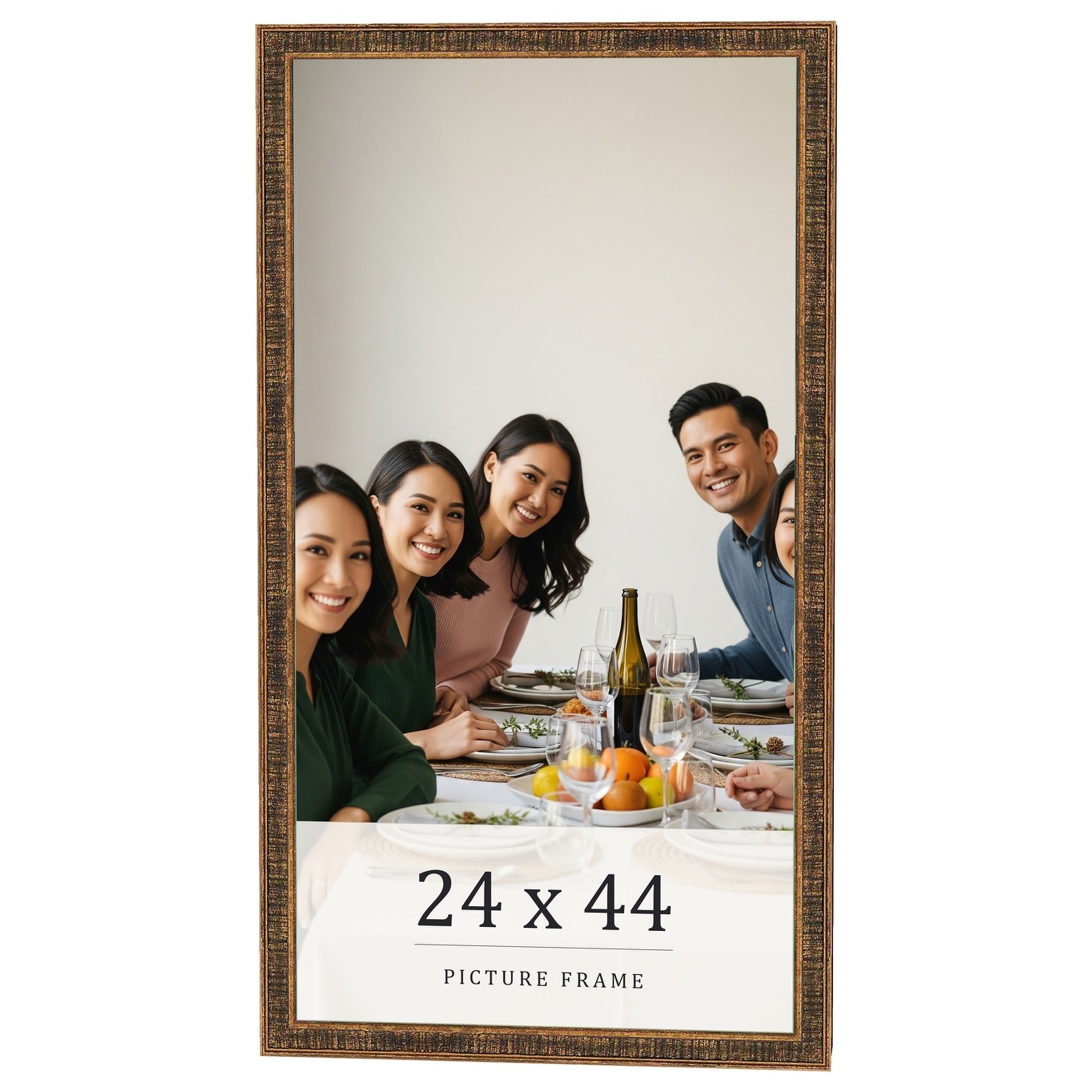 24x44 Frame Gold Kingsley Distressed Solid Wood Picture Frame Width