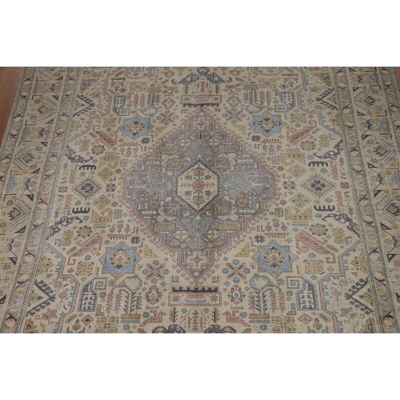 Beuge Tabriz Persian Rug Traditional Hand-Knotted Wool Carpet - 8'8"x 11'2"
