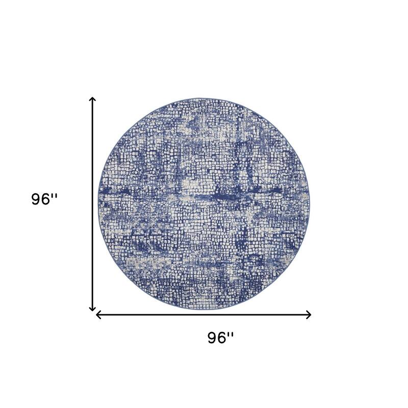 Power Loomed Geometric Abstract Modern Stain Resistant Area Rug - 96' X '96' X '0.39