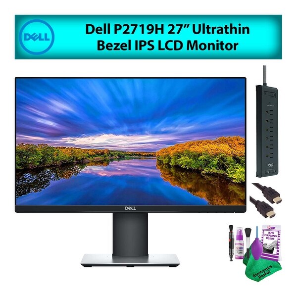 Dell 27" (P2719H) Ultrathin IPS LCD Computer Monitor Deluxe Bundle. Opens flyout.