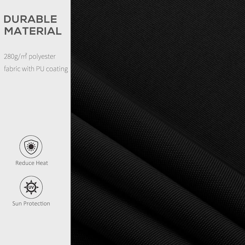 8' x 7' Manual Retractable Patio Awning, Adjustable Sun Shade with Hand Crank, UV Protection for Windows & Doors