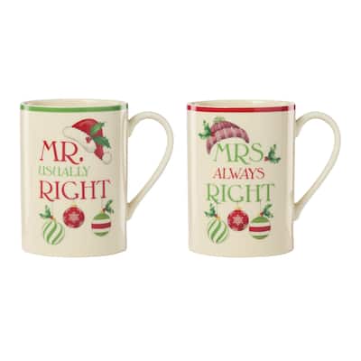 Lenox Mr. & Mrs. Mugs, Set of 2