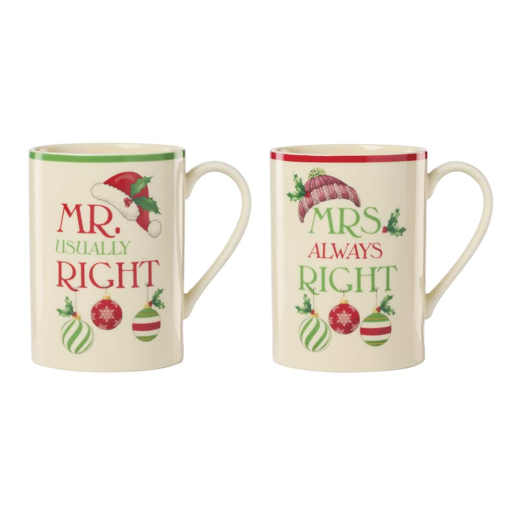 Lenox Mr. & Mrs. Mugs, Set of 2