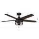 preview thumbnail 9 of 13, 52" Rustic Reversible 5-Blade Indoor Ceiling Fan with Light and Remote